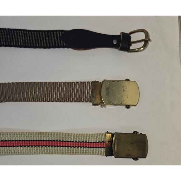 Vintage Children's Belt Lot of 5 Woven Elastic Leather 24" to 26" Adjustable - Picture 3 of 16